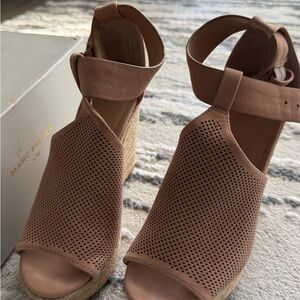 Wilson Beige Wedge Sandals
